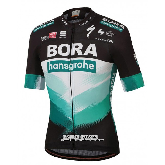 2020 Maillot Ciclismo Bora-hansgrone Noir Vert Manches Courtes et Cuissard